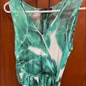 Diana Maxi Dress Banana Leaves Size Large.